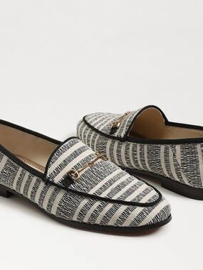 Sam Edelman Black & White Woven Bit Loafers